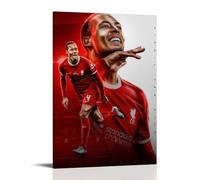 YiQuSoft Virgil Van Dijk Art Poster Footbal World Superstar Painting On Canvas Wall Art Scroll Picture Print Living Room Walls Decor Homes Frame-style 24x36inch(60x90cm)
