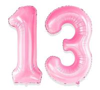 Yiran 13 31 Balloon Number Pink 13 31 Giant Large Number 1 & 3 Number 13 31 Foil Mylar Balloons Sweet 13th 31st Birthday Party Anniversary Decorations Supplies for Girls Women Birthday Balloons 32inch