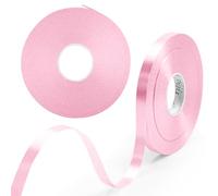Yiran 2 Rolls Pink Balloon Ribbon 8mm, 50m/roll Pink Curling Ribbon Balloon String for Gift Wrapping Flower Crafts Birthday Party Floral Festival Wedding Christmas Decorations