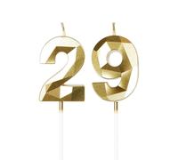 Yiran 29th Birthday Candles, Number 29Candle, Gold Candle for Cake, Happy Candle, Cake Candles Topper Decorations Party Wedding Anniversary Celebration Supplies