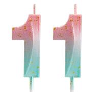 Yiran 3D Birthday Candles,Pink Blue Candle Number 11 Candle for Her, Birthday Candle for Cake,Boys Girls Cake Topper Birthday Candles Number 11 Birthday,Party Wedding Anniversary Celebration Supplies