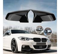 YIRGGO Door Mirror Cover Cap Compatible with BMW F20 F21 F23 F30 F31 F32 F33 F34 F36 F87 M2 X1 E84 Accessories Side View Rearview Housing(Bright black)