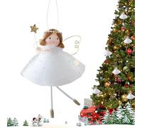 Yirochan 5 Pieces Wooden Nutcracker Soldiers - 13cm Nutcracker Figures Ornaments, Retro Christmas Tree Hanging Decorations | Crazy Beautiful Friends Forever Angel Ornament Metal Gift, Friendship Penda