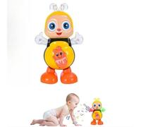 Yirquoil Dancing Bee Toy, Cartoon Bee With Lights & Music,Cartoon Shape Baby Musical Toys,Interactive Bee Baby Musical Singing Crawling Sound Toys, Montessori Learning Tummy Time Toys for Kids