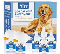 Yirr Dog Calming Diffuser, 8 in 1 Dog Pheromones Calming Diffuser, Relaxing Pheromone for Dogs Relief Stress Anxiety Reduce Aggression Barking, Help Train Dog to Pee, 2 Diffuser 6 Refill(48ml)