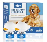 Yirr Dog Calming Diffuser, Puppy Pheromones Calming Diffuser, Relaxing Pheromone for Dogs Relief Stress Anxiety Fighting Scratching Barking, Help Train Dog to Pee, 2 Diffuser 2 Refill(48ml)