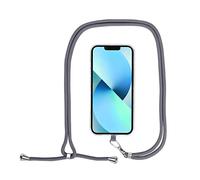 Yiscase Phone Lanyard, Universal Cell Phone Lanyard with Adjustable Nylon Neck Strap, Phone Tether Safety Strap Compatible with Most Smartphones with Full Coverage Case,Dark Gray
