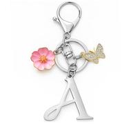 YISCOKO Alphabet Initial Letter Keychain,Key Rings Gifts for Women Graduation Birthday Christmas Anniversary Birthday Gifts for Women, Condolence gifts. (Letter A)