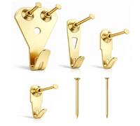 YISCOKO Picture Hooks Picture Hanging Kit,Hangers (50 30 20 10 lbs) and Nails, for Hanging Paintings Photos Mirror for Plasterboard Wood Hardwall Dry Walls