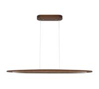 YISDESIGN 39" Wood Linear Pendant Light LED Dimmable Light Fixture Wood Linear Dinning Room Light Island Lights 24w for Dining Room Kitchen Island Pool Table Walnut Color