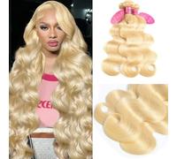 YISEA Brazilian Hair 613 Body Wave 3 Packs 300g 12A Virgin Hair 100% Human Hair 613 Bundles Body Wave Body Weave Raw Hair 613 Mixed Color
