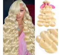 YISEA Brazilian Hair 613 Body Wave 3 Packs 300g 12A Virgin Hair 100% Human Hair 613 Bundles Body Weave Raw Hair 613 Color
