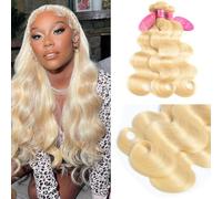 YISEA Brazilian Hair 613 Body Wave 3 Packs 300g 12A Virgin Hair 100% Human Hair 613 Bundles Body Weave Raw Hair 613 Color