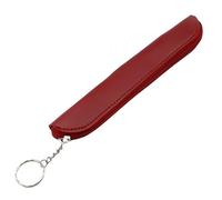 YISENJEE Pen Holder Solid Color Zipper Pu Pencil Case Anti Lost Storage Bag Stylus Pen Protective Cover Fountain Pen Cover