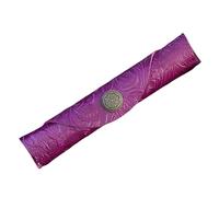 YISENJEE Pen Protective Case Hand Pattern Oil Leather Snap DIY Roll Pen Protective Cover Carved Purple