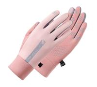 YISENJEE Thermal Gloves Men'S And Women'S Winter Warm Outdoor Cycling Touch Screen Plus Velvet Windproof Buckle Full Finger Gloves - Pink Women'S