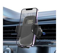 YISH Mobile Phone Car Holder：360° Rotatio Car Phone Mount, [Updated Hook & Silicone] Car Phone Holder Air Vent, Mobile Phone Automobile Cradles for iPhone Samsung Google Sony iPhone (Black)