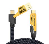 YISH Multi USB Charging Cable 4 in 1: [1.8M] Universal Fast Charging Cable Nylon USB C Cable with USB A to 65W Type C+ 27W PD 3.0 Data Cable