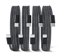 YISH USB C to USB C Charger Cable:(0.5M+1M+1M+2M) 4Pack 60W USBC to C Charger Cable Fast Charge 3A Braided Type C Data Lead Compatible with iPhone 16 15 Pro Max Samsung S25 S24 iPad MacBook Pro/Air