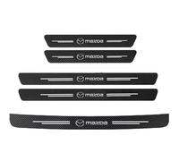 yishao 5 Piece Carbon Fibre Car Door Sill Protectors for Mazda CX-30 CX30 2022 2020 2021, Bumper and Trunk Kick Plate Anti Scratch Stickers Car Accessories,B