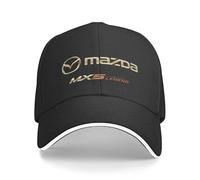 yishao Baseball Cap for Mazda MX-5 IV (ND) 2018-2024, Car Logo Embroidered Adjustble Casual Baseball Cap Outdoor Sports Casual Decoration Accessories,Bla-ck