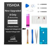 YISHDA Battery for iPhone 8, 3800mAh High Capacity Battery Replacement for iPhone 8 (A1863 A1905 A1906) with Professional Repair Tools Kit and Installation Manual