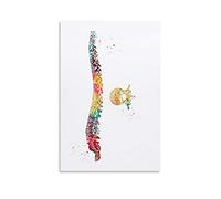 YISHUI Abstract Painting Modern Art Poster Spine with Vertebra Medicine Rosalias Art Canvas Art Poster and Wall Art Picture Print Modern Family bedroom Decor Posters 12x18inch(30x45cm)