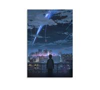 YISHUI Cartoon Posters Anime Your Name Kimi No Na Wa Canvas Art Poster and Wall Art Picture Print Modern Family bedroom Decor Posters 08x12inch(20x30cm)