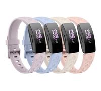 Yisica 4 Pack Straps for Fitbit Inspire 2 Straps for Men Women, Soft Silicone Comfortable Sport Adjustable Replacement Wristsbands for Fitbit Inspire 2