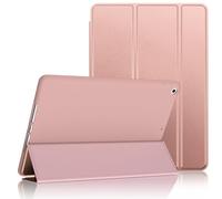 Yisica Protective Cover for iPad 9th Generation Case 2021/iPad 8th Generation Case 2020/7th Gen 2019, Tri-Fold Slim Tablet Cover with Auto Wake/Sleep, Full-Body Protection Anti-Fingerprint Rose Gold