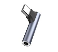 Yisica USB C to 3.5mm Audio Adapter 90 Degree Right Angle Type C Aux Headphone Jack DAC Stereo Mic HiFi Dongle for iPhone 16 15 Pro/Max/Plus, iPad Pro Air, Galaxy S25 S24 Ultra Pixel 7 Pro