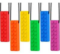 YISIMIN 6PCS Sensory Chew Necklace Bundle, Silicone Chew Necklace ADHD, Autism, Biting Needs, Oral Motor Chewy Teether