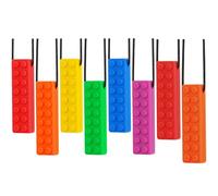 YISIMIN Chew Necklace, Silicone Chew Necklace ADHD, Autism, Biting Needs, Oral Motor Chewy Teether, Sensory Chewy for Autism Girls and Boys (8PCS)