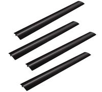 YISIMIN Stove Counter Gap Cover - 4 Pack 21inch Cooker Sides Gap Filler, Flexible Heat-Resistant Wide & Long Gap Cap FillersGap Cover Set for Kitchen Countertop (Black)