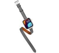 YISIWERA Leather Strap Compatible with Apple Watch Strap Women 38 mm 40 mm 41 mm 42 mm 44 mm 45 mm 49 mm Genuine Leather Double Tour Slim Watch Strap Bracelet for iWatch SE Series 9 8 7 6 5 4 3 2 1