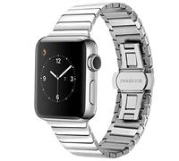 YISIWERA Stainless Steel Replacement Watch Strap Compatible with Apple Watch 38mm 40mm 41mm 42mm 44mm 45mm Metal Strap for iWatch Series SE 7 6 5 4 3 2 1, silver, 38mm/40mm/41mm, Classic