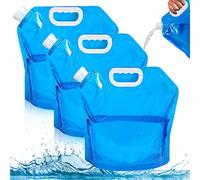 YISKY Portable Plastic Water Bag, 3 Packs Collapsible Water Container, 10L Portable Water Container, Outdoor Folding Water Bag Car Water Carrier Container for Sport Camping Hiking Picnic BBQ