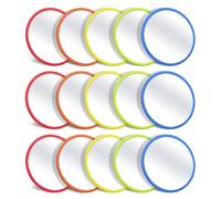 yisncka 25 Pcs Small Mirrors for Kids Unbreakable Shatter Proof Mirror 4.8 x 4.8 Inches Round Plastic Safe Shatter Proof Mirrors for School Classroom Bathroom DIY Crafts (Bright Colors)