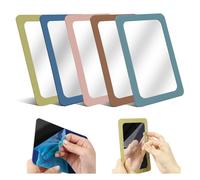 yisncka 5 Pcs Small Mirrors for Kids Unbreakable Shatter Proof Mirror 6 x 4 Inches Round Corners Square Unbroken Mirrors for School Classroom Bathroom DIY Crafts (Dusty Pastel)