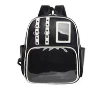 YISONHONDA Backpack Ita Mini With Pin Display Insert & Cute Pins - Kawaii Japanese Anime Bag For School Teens Girls-b Black Board-30x23x12cm No Badges