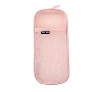 YISONHONDA Pencil Case Small Grid Mesh Pen with Zipper Clear Makeup Color Pouch Cosmetics Bag Multi-Purpose Travel School Teen Girls Transparent Stationary Office Organizer Box for Adlut-Pink