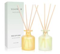 YISOWUH Reed Diffuser - BlackBerry Pineapple & Jasmine Green Tea 3.38oz (100ml) 2 Packs Essential Oil Reed Diffuser Set with 16 Sticks, Long Lasting Fragrance for Home, Bathroom, Bedroom, Room, Decor