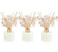 YISOWUH Reed Diffuser Set, 5.28oz (150ml) Fruit Scent Diffuser 3 Packs with 24 Sticks Long Lasting Fragrance for Home, Bathroom, Room Decor