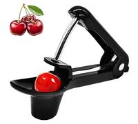 YISSCEN Cherry Pitter, Cherry Olive Seed Remover Tool with Food-Grade Silicone Cup, Heavy-Duty Cherry Stoner/Cherry Core Remover/Oliver Pitter with Space-Saving Lock Design (Black)