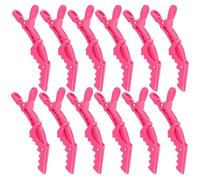 YISSION 12Pcs Hot Pink Alligator Hair Clips for Styling Sectioning Makeup Large Duck Billed Hair Clips No Crease Hair Clip Alligator Clips for Thin Thick Hair Hair Styling Accessories for Women Girls