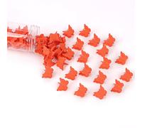 YISSION 60 Pcs Mini Matte Orange Butterfly Hair Clips Cute Small Butterfly Hair Claw Clips with Box Package 90s Y2K Orange Hair Accessories for Girls Women