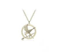 Yissw Round Hoop Hunger Games Mocking Birds Personality Symbol Necklace Animal Birds Film Television Props for Women Men, Zinc, zinc alloy