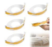 Yistoi Pack of 4 Bed Sheet Holders Hold Sheets Firm and Firm, Fitted Sheet Holder Adjustable, No More Loose Sheets, Matching, Easy One-time Installation (Yellow)