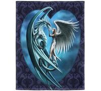 YISUMEI 150x200 cm Blanket Comfort Warmth Soft Cozy Easy Care Machine Wash Dragon Angel