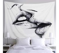 YISUMEI Alynsehom Tapestry Kissing Lovers Tapestry Wall Hanging Abstract Sketch Art Romantic Men or Women Kissing Tapestries Hippie Bedroom Living Room Dorm Decoration(M/130x150cm/51x60inch)